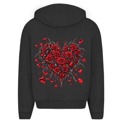 Herren Oversize Zipper Hoodie Roses