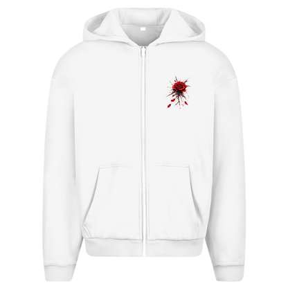 Herren Oversize Zipper Hoodie Roses