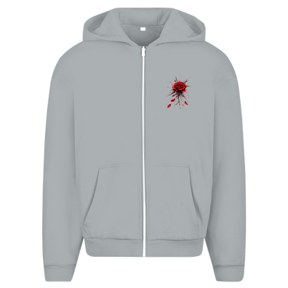 Herren Oversize Zipper Hoodie Roses